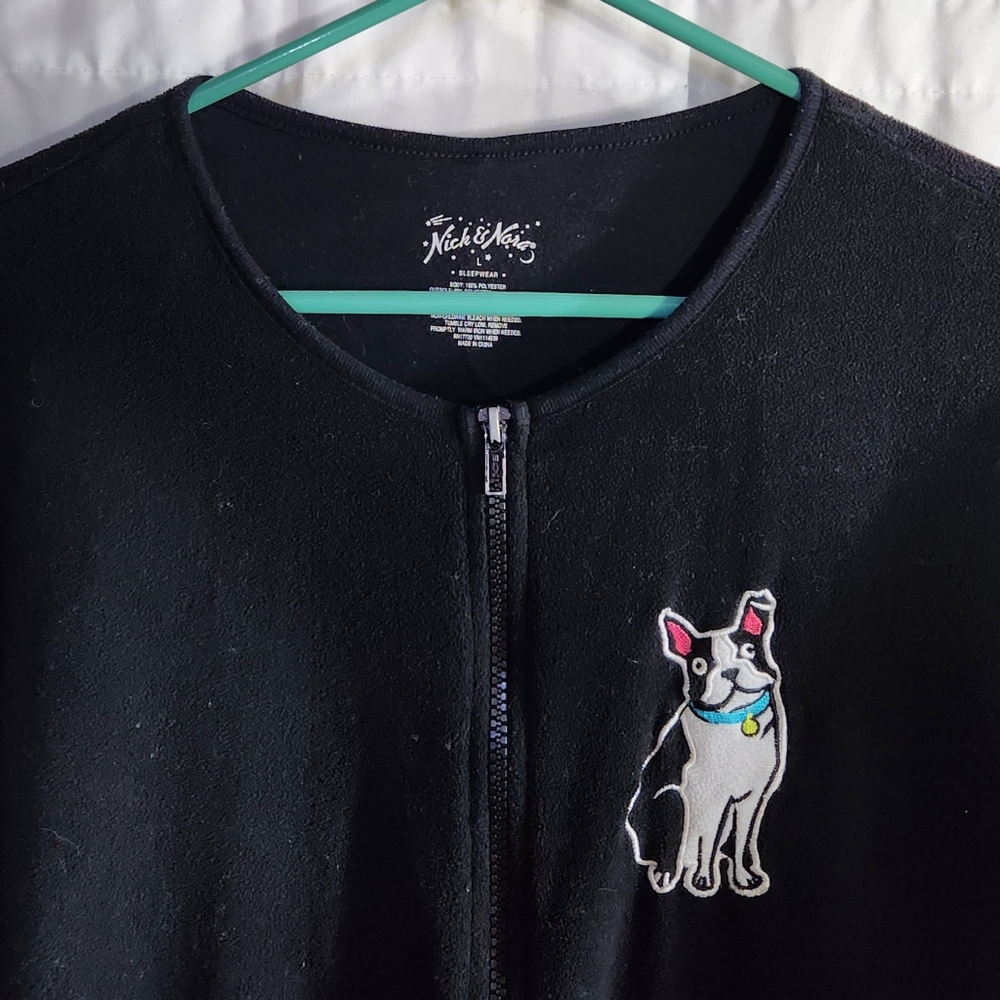 Nick & Nora Women's Size L Fleece Footy Jumper